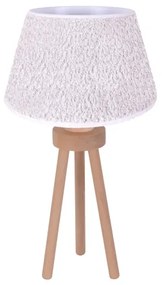 Lampă de masă Duolla BOUCLE 1xE27/15W/230V d. 28 cm alb/lemn