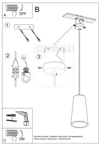 Lustră pe lanț GULCAN 1xE27/60W/230V