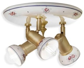 Plafoniera cu 3 spoturi realizata manual din ceramica SAVONA