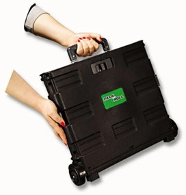 Carucior cumparaturi Pliabil Maner telescopic Negru 39 x 42 x 37 cm