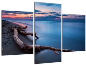 Tablou cu plaja în apus de soare (90x60 cm)