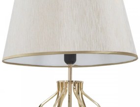 Lampadar auriu/crem din metal, Soclu E27 Max 40W, ∅ 40 cm, Glam Mauro Ferretti