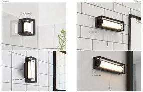 Mini Aplica de perete LED pentru baie IP44 Chaplin 74304-1BK SRT
