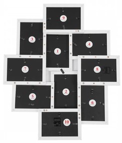 Set 10 rame foto, MDF, alb