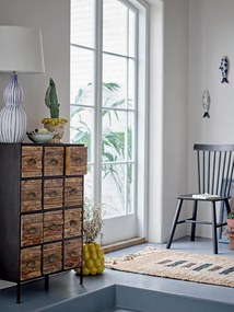 Scaun dining, negru, din lemn pin, Mill