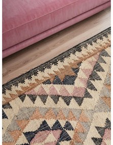 Covor tip traversă gri țesut manual din iută 80x200 cm Roya Parsa – Elle Decoration