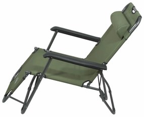 Cattara 13516 Șezlong pliabil Comfort , verde, 155x 61 cm