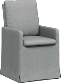 vidaXL Scaune de dining 2 pcs Gri deschis 57 x 67 x 98 cm țesătură