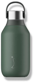 Sticlă termos Chilly's Bottles - verde pădure 350ml, colecția Series 2