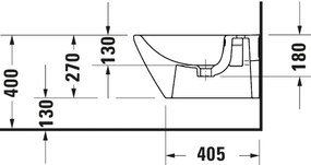 Duravit 27271500002 - Bideu suspendat D-CODE ceramică/alb lucios