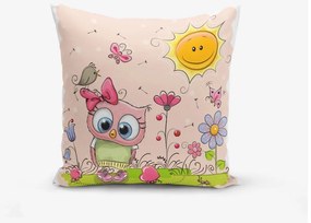 Față de pernă pentru copii 43x43 cm Pink Owl – Mila Home