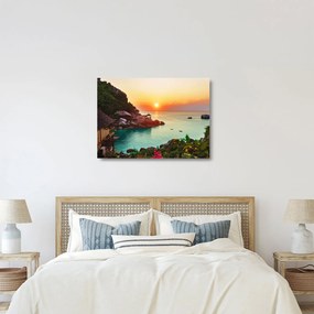 Tablou pe sticlă cu plaja frumoasă (70x50 cm)
