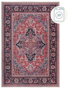 Covor burgundy lavabil din amestec de fibre reciclate 80x150 cm Windsor – Flair Rugs
