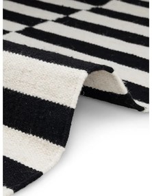 Covor negru-alb reversibil/țesut manual din lână 200x300 cm Donna – Hanse Home