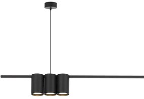 Lustră pe cablu GENESIS 5xGU10/8W/230V negru