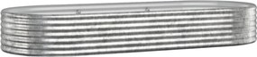 vidaXL Strat înălțat grădină 249x100x36 cm oțel galvanizat