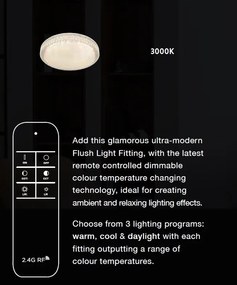 Plafoniera LED cu telecomanda Belle D-40cm