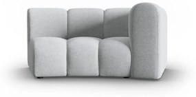 Modul pentru canapea Lupine in semicerc cu tapiterie din tesatura structurala, gri deschis