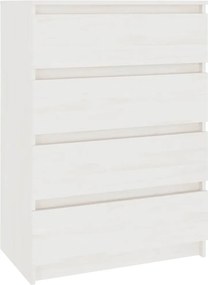 vidaXL Dulap lateral, alb, 60x36x84 cm, lemn masiv de pin