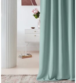 Draperie opacă cu rejansă, de culoare mentă 140 x 280 cm