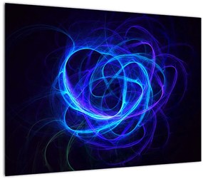 Tablou cu ghem  albastru  abstract (70x50 cm), în 40 de alte dimensiuni noi