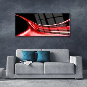 Tablouri acrilice Abstract Lines Art Rosu Negru