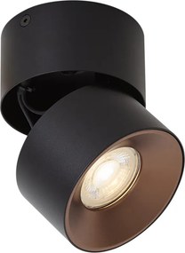 Spot aplicat modern negru GU10 50mm orientabil - Echo