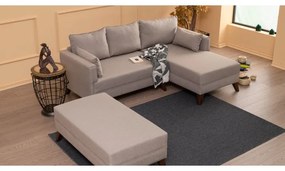 Canapea Tip Coltar Tapitat cu Taburet Bella Corner Sofa Right 2 -