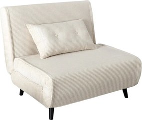 Fotoliu Pat SMART MULTIFUNCTION 100cm catifea raiata bej