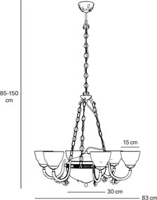 Candelabru din alama stil Neoclassical Elisa