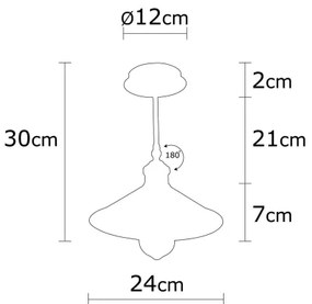 Lustră pe tijă BERCESTE 1xE27/40W/230V