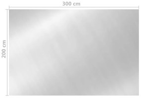Prelata de piscina, argintiu, 300x200 cm, PE