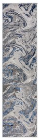 Covor tip traversă albastru/gri 80x300 cm Marbled – Flair Rugs