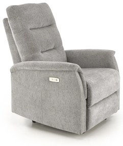 Fotoliu recliner Jamal stofa gri H105 cm