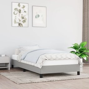 Cadru de pat, gri deschis, 80x200 cm, textil