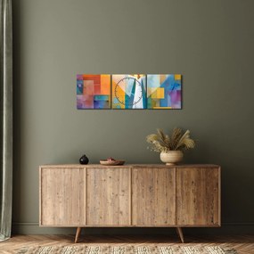 Tablou - Înger geometric (cu ceas) (90x30 cm)
