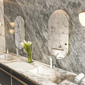 Oglindă de perete RIORS 85x45 cm auriu