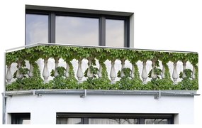 Paravan pentru balcon verde din plastic 500x85 cm – Maximex