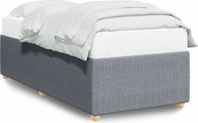 vidaXL Cadru de pat fără saltea, gri deschis, 100x200 cm, textil