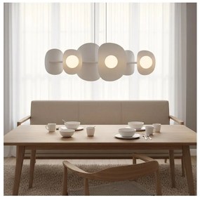 Candelabru pe cablu ELEMENTI 6xG9/8W/230V alb