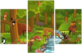 Tablou pentru copii cu animale (90x60 cm)