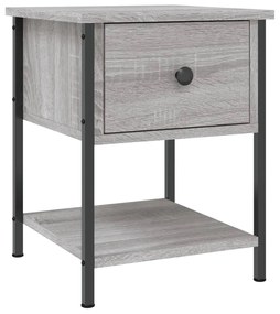 vidaXL Noptieră, gri sonoma, 34x35,5x45 cm, lemn compozit