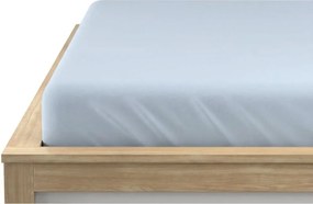 Cearsaf Jersey cu elastic 90x200 cm albastru deschis