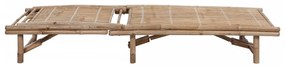 Șezlong de grădină cu pernă, bambus