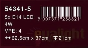 Lustra, Plafonier LED Elliott 54341-5 GL