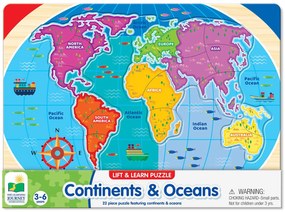 PUZZLE - SA INVATAM CONTINENTELE SI OCEANELE - THE LEARNING JOURNEY (TLJ201565)