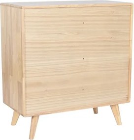 Comoda TV natur , din metal lemn de cauciuc si rattan „Rustic Charm”
