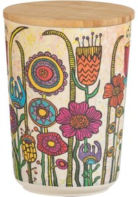 Doză Wenko Flowers, cu capac din bambus, 700 ml, M