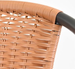 Scaun bistro de grădină, stivuibil, gri/natural