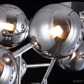 Lustra deosebita cu 12 de surse de lumina Dallas, crom/ fumuriu MYMOD545PL-12CH